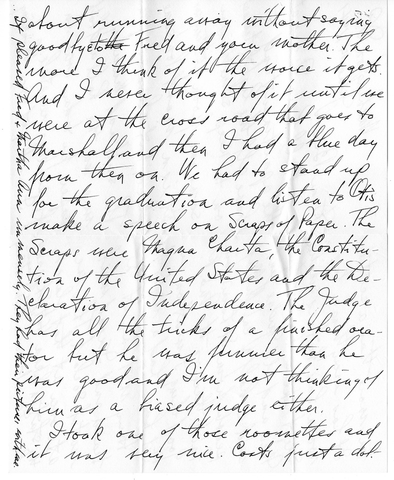 Letter from Harry S. Truman to Bess W. Truman