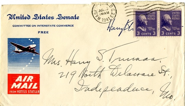 Letter from Harry S. Truman to Bess W. Truman