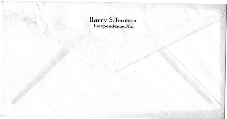 Letter from Harry S. Truman to Bess W. Truman