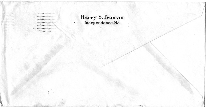 Letter from Harry S. Truman to Bess W. Truman