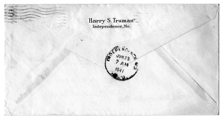 Letter from Harry S. Truman to Bess W. Truman