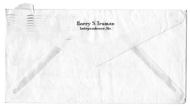 Letter from Harry S. Truman to Bess W. Truman