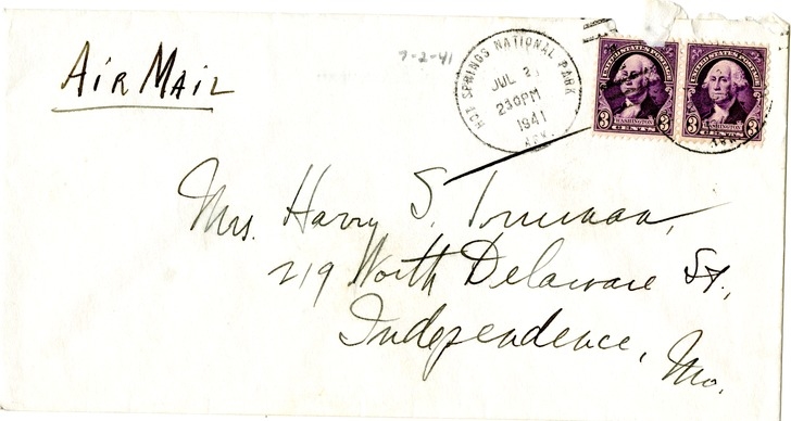 Letter from Harry S. Truman to Bess W. Truman