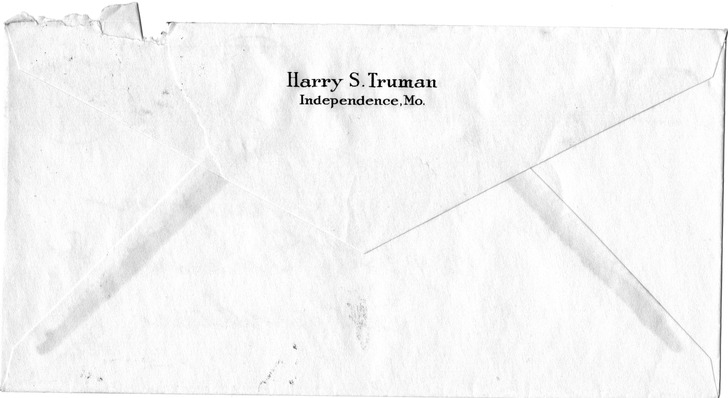 Letter from Harry S. Truman to Bess W. Truman