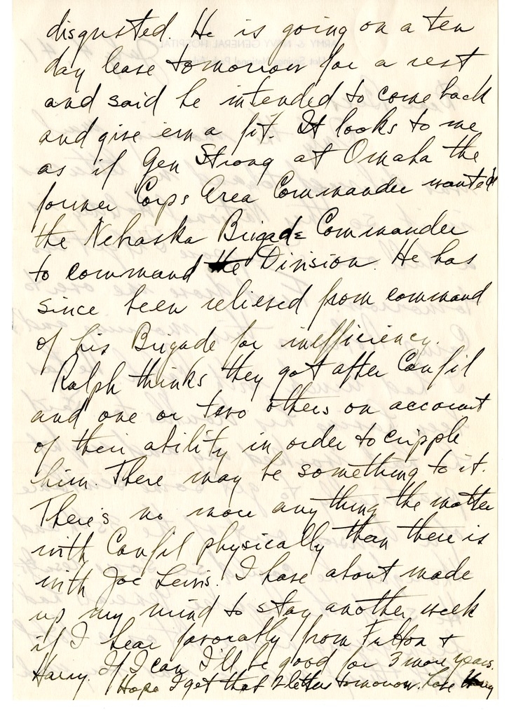 Letter from Harry S. Truman to Bess W. Truman