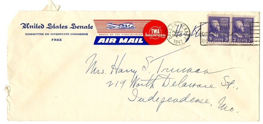 Letter from Harry S. Truman to Bess W. Truman