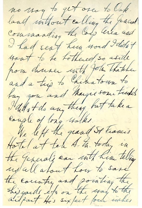 Letter from Harry S. Truman to Bess W. Truman