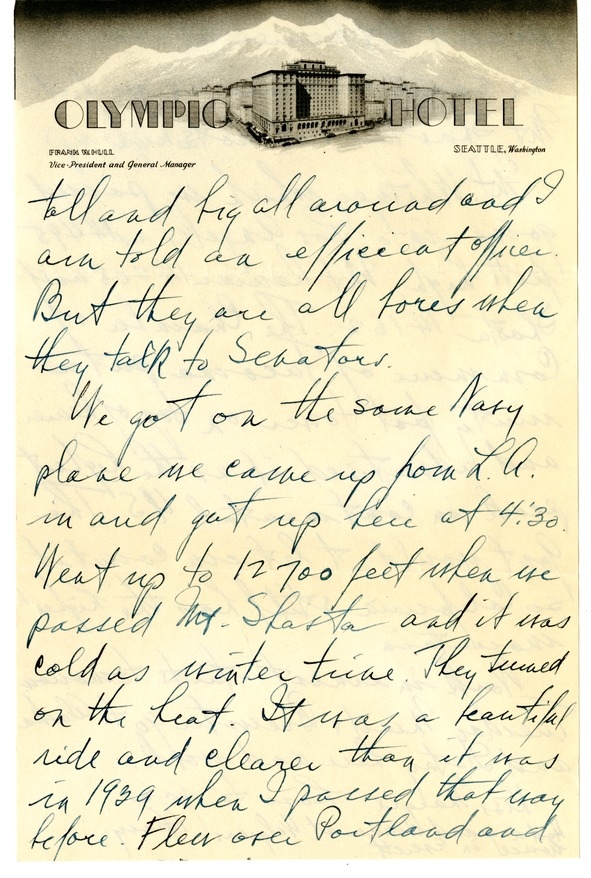 Letter from Harry S. Truman to Bess W. Truman