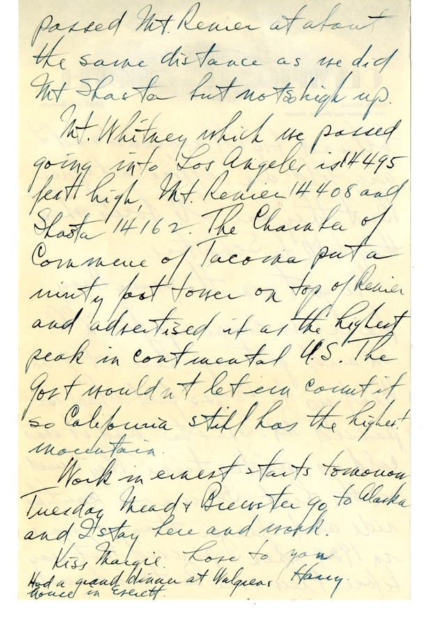 Letter from Harry S. Truman to Bess W. Truman