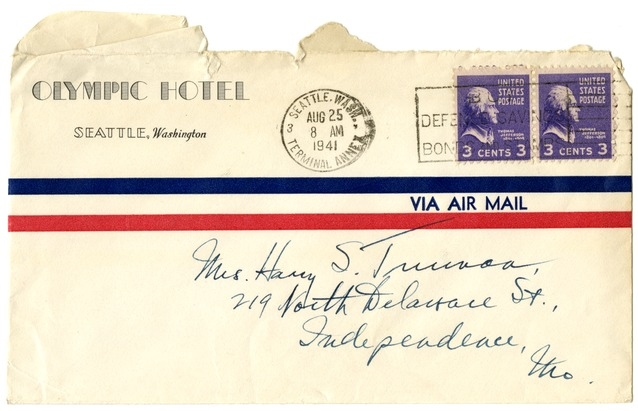 Letter from Harry S. Truman to Bess W. Truman