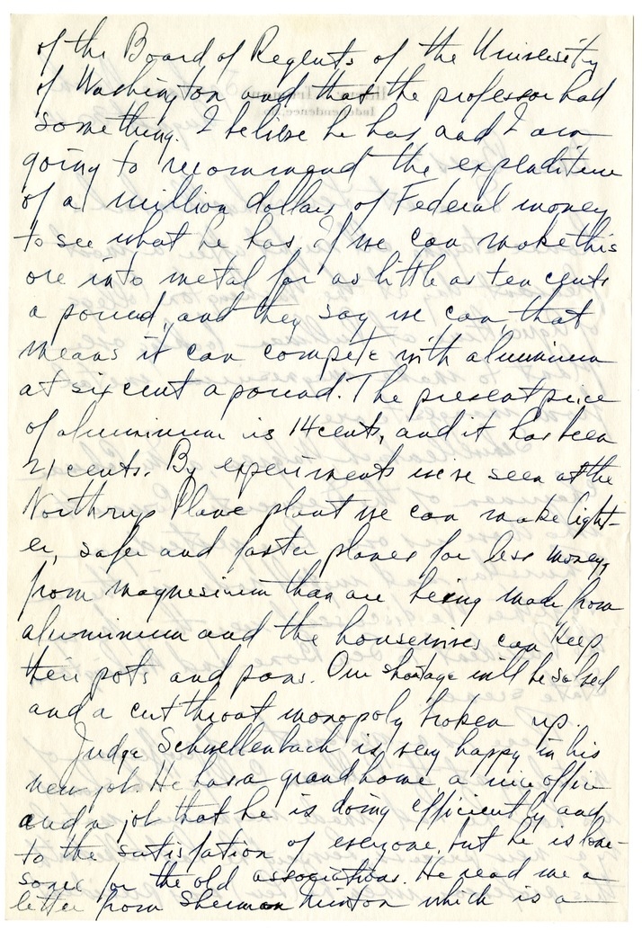 Letter from Harry S. Truman to Bess W. Truman