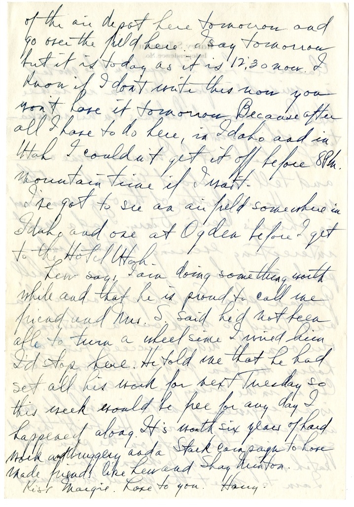 Letter from Harry S. Truman to Bess W. Truman