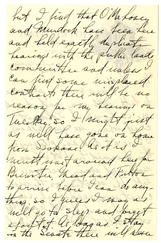 Letter from Harry S. Truman to Bess W. Truman