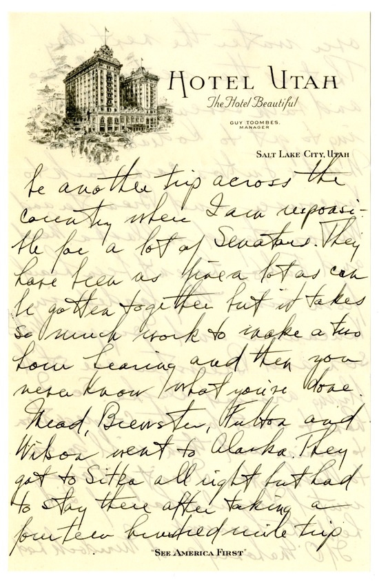 Letter from Harry S. Truman to Bess W. Truman