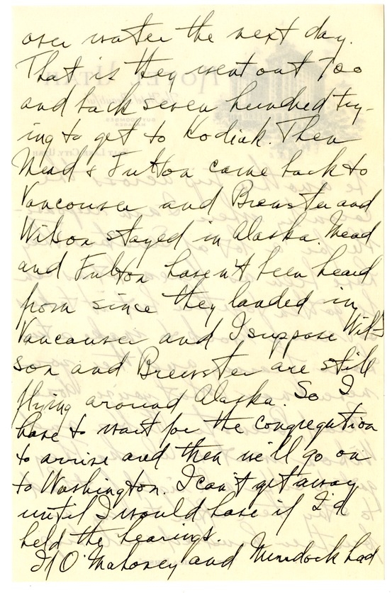 Letter from Harry S. Truman to Bess W. Truman