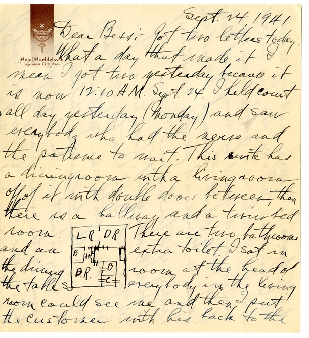 Letter from Harry S. Truman to Bess W. Truman