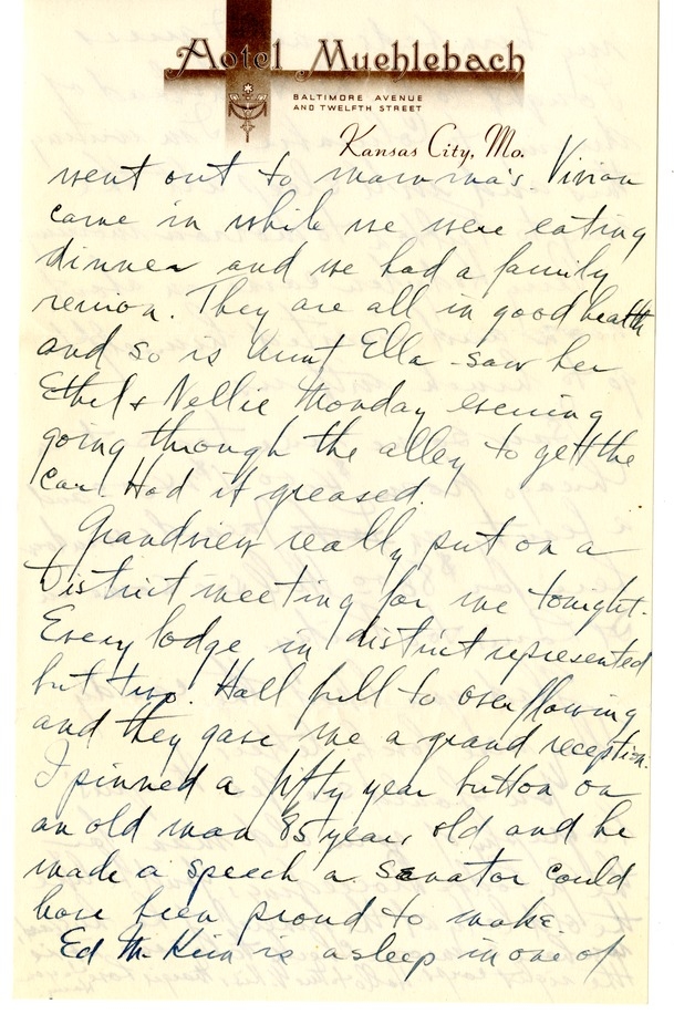 Letter from Harry S. Truman to Bess W. Truman