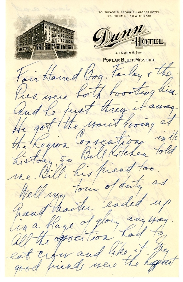 Letter from Harry S. Truman to Bess W. Truman