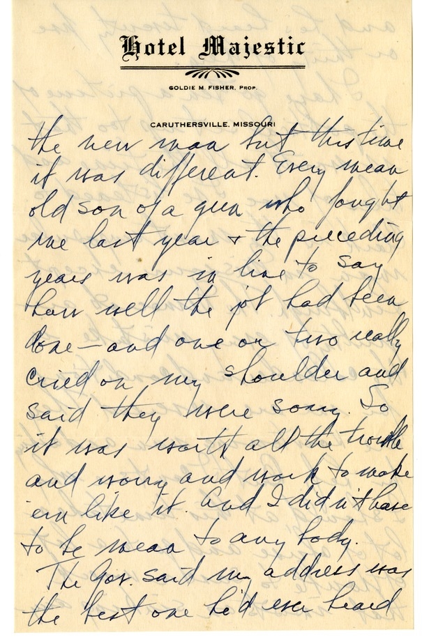 Letter from Harry S. Truman to Bess W. Truman