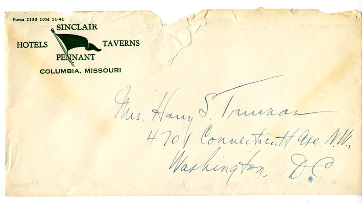 Letter from Harry S. Truman to Bess W. Truman