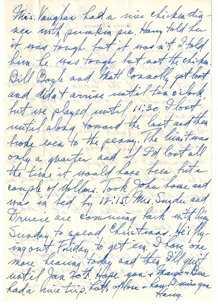 Letter from Harry S. Truman to Bess W. Truman