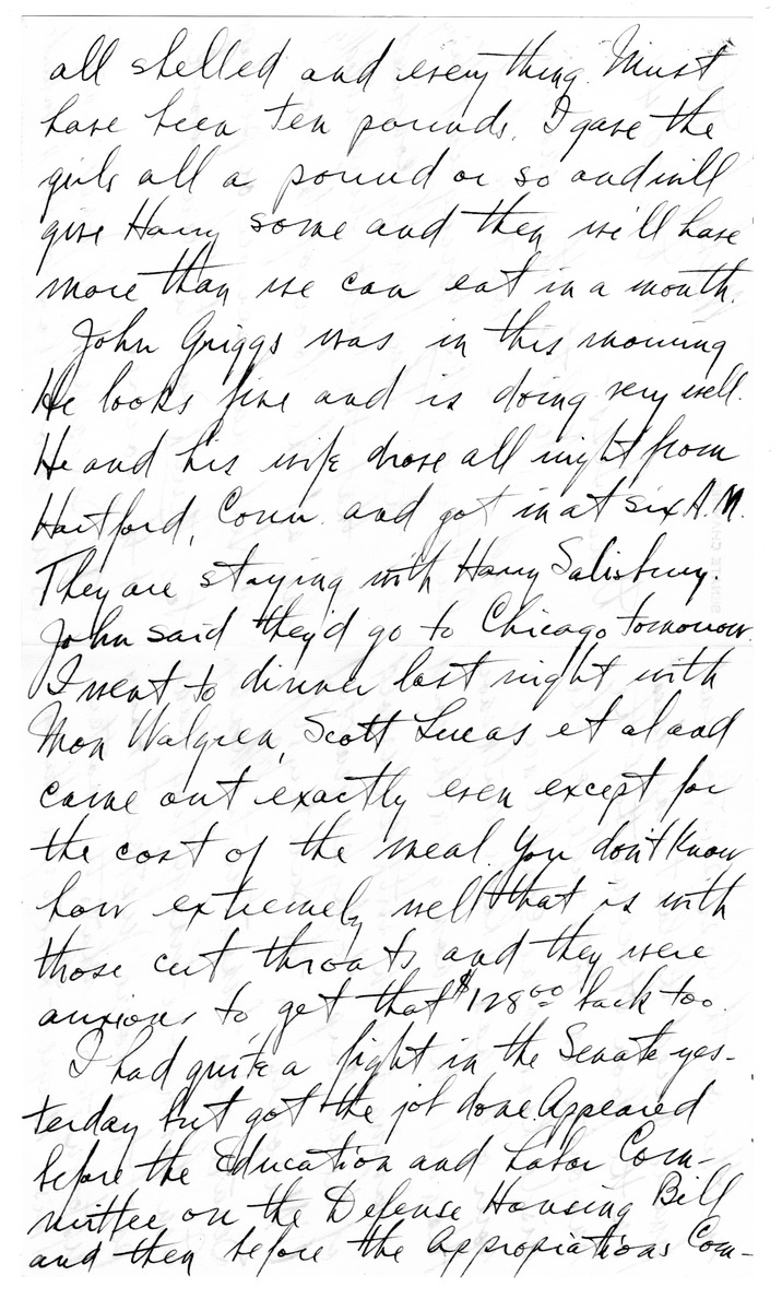 Letter from Harry S. Truman to Bess W. Truman