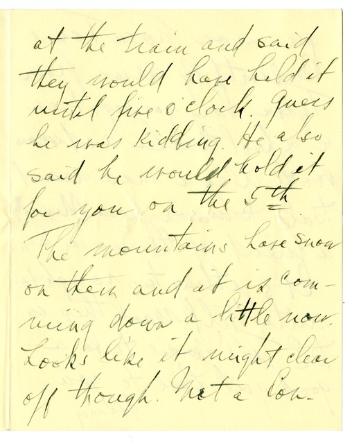 Letter from Harry S. Truman to Bess W. Truman