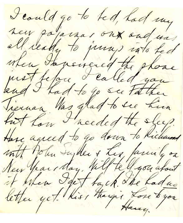 Letter from Harry S. Truman to Bess W. Truman