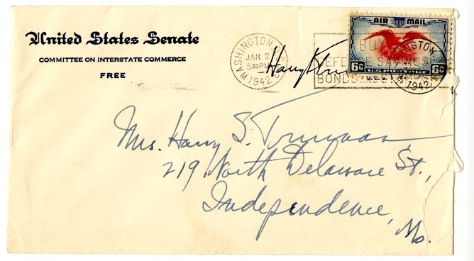 Letter from Harry S. Truman to Bess W. Truman