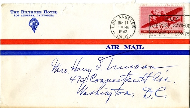 Letter from Harry S. Truman to Bess W. Truman