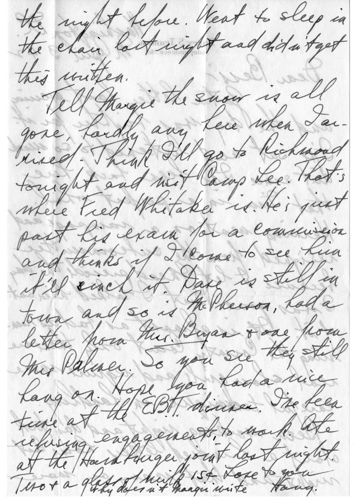Letter from Harry S. Truman to Bess W. Truman
