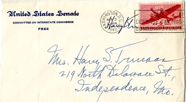 Letter from Harry S. Truman to Bess W. Truman