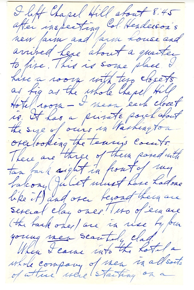 Letter from Harry S. Truman to Bess W. Truman