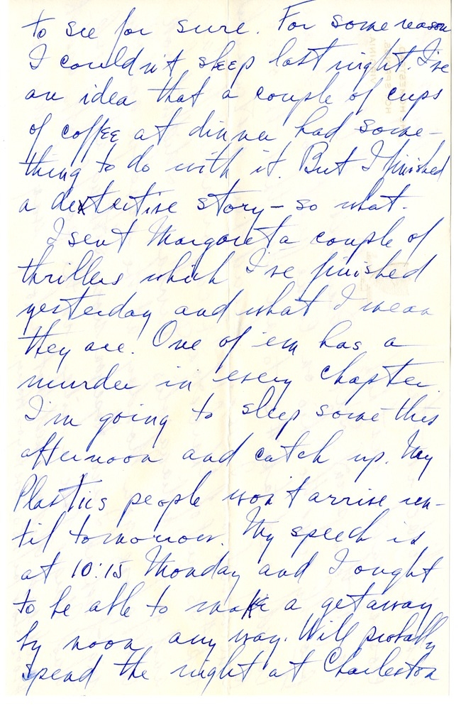 Letter from Harry S. Truman to Bess W. Truman