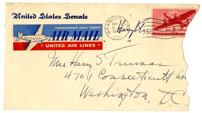 Letter from Harry S. Truman to Bess W. Truman