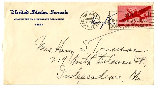 Letter from Harry S. Truman to Bess W. Truman