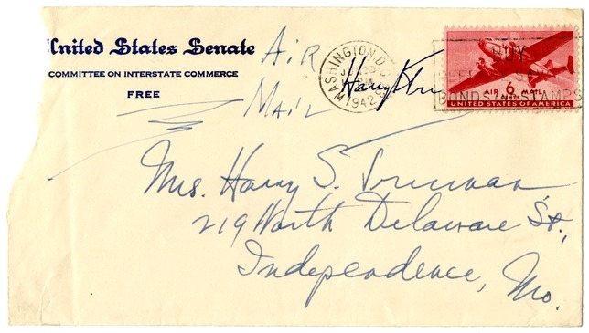 Letter from Harry S. Truman to Bess W. Truman