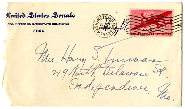 Letter from Harry S. Truman to Bess W. Truman