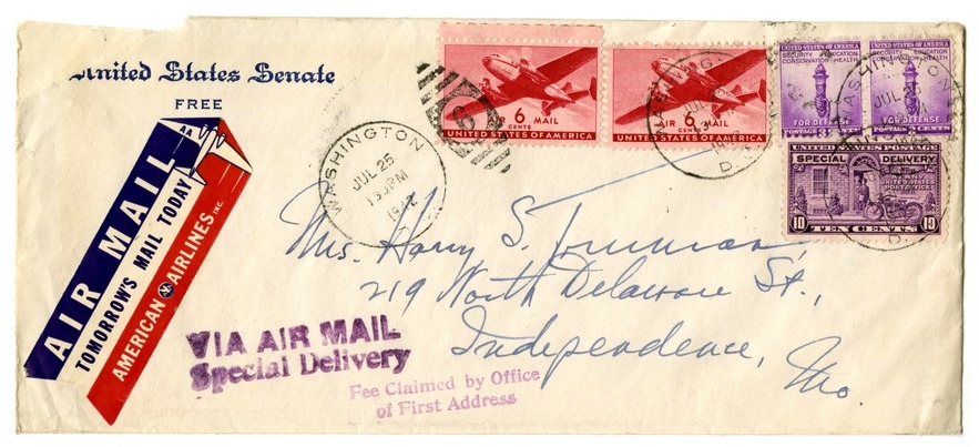 Letter from Harry S. Truman to Bess W. Truman