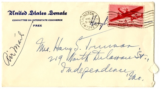 Letter from Harry S. Truman to Bess W. Truman