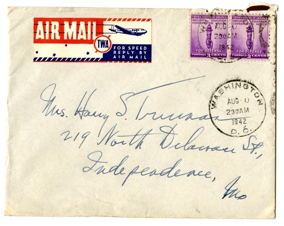 Letter from Harry S. Truman to Bess W. Truman