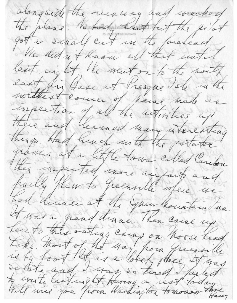 Letter from Harry S. Truman to Bess W. Truman