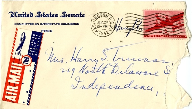 Letter from Harry S. Truman to Bess W. Truman