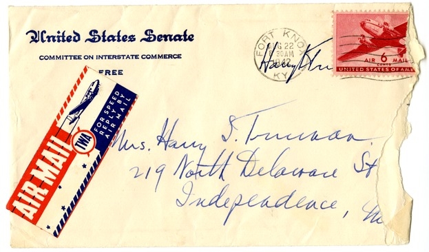 Letter from Harry S. Truman to Bess W. Truman