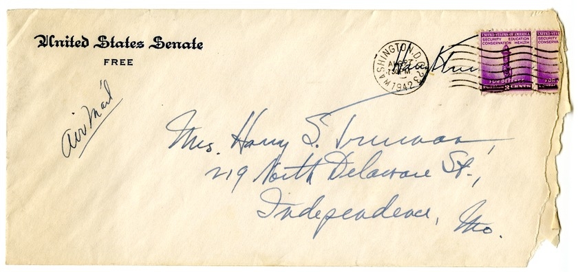 Letter from Harry S. Truman to Bess W. Truman