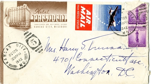 Letter from Harry S. Truman to Bess W. Truman