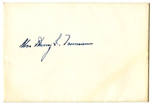 Letter from Harry S. Truman to Bess W. Truman