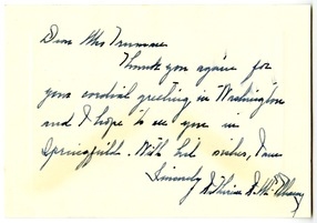 Letter from Harry S. Truman to Bess W. Truman