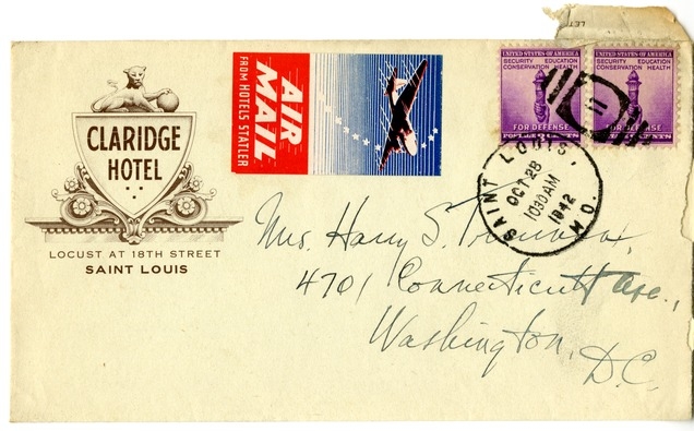 Letter from Harry S. Truman to Bess W. Truman