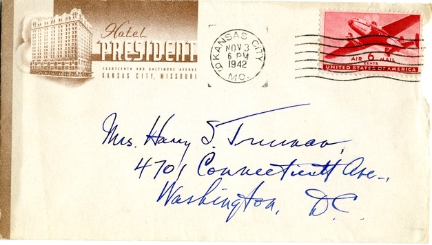 Letter from Harry S. Truman to Bess W. Truman
